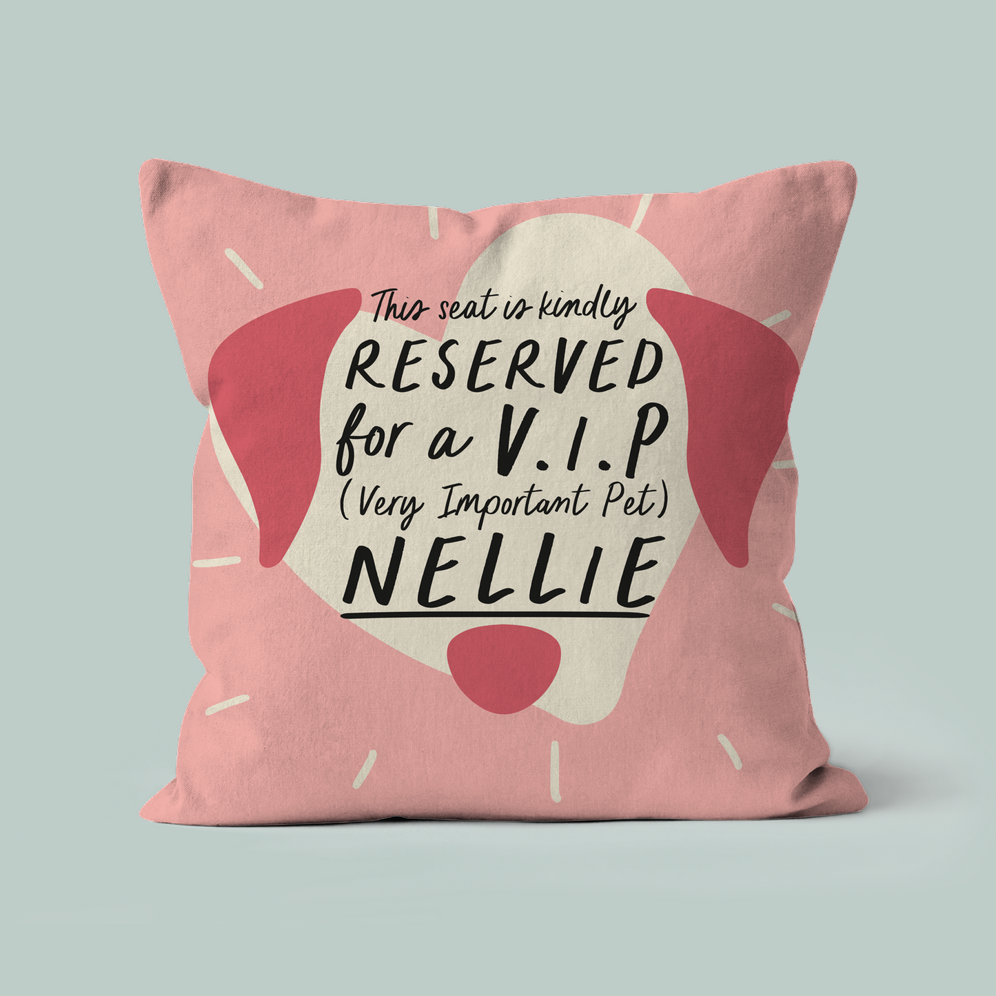 Personalised Dog Name Vip Cushion