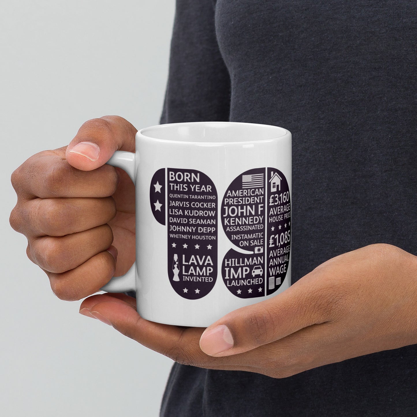 White glossy mug