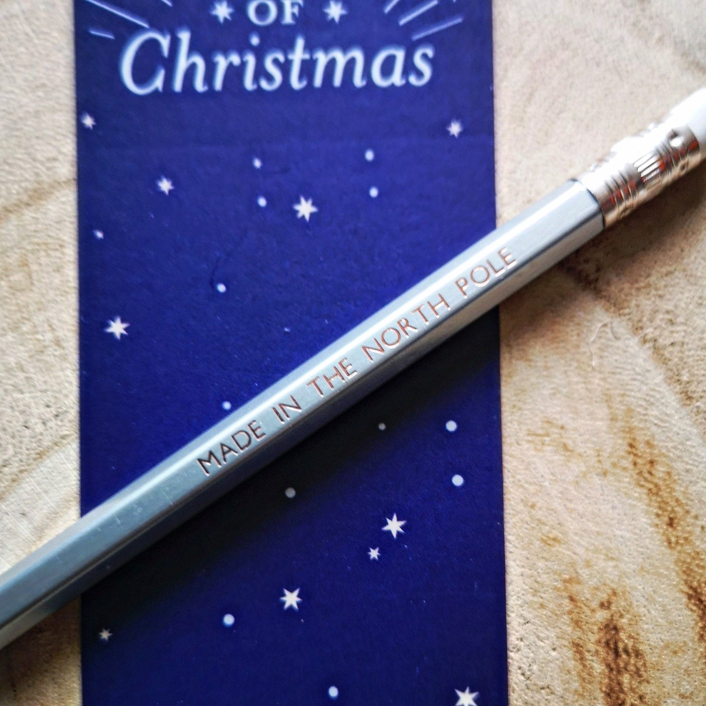 Made in The North Pole Pencil and Bookmark Set