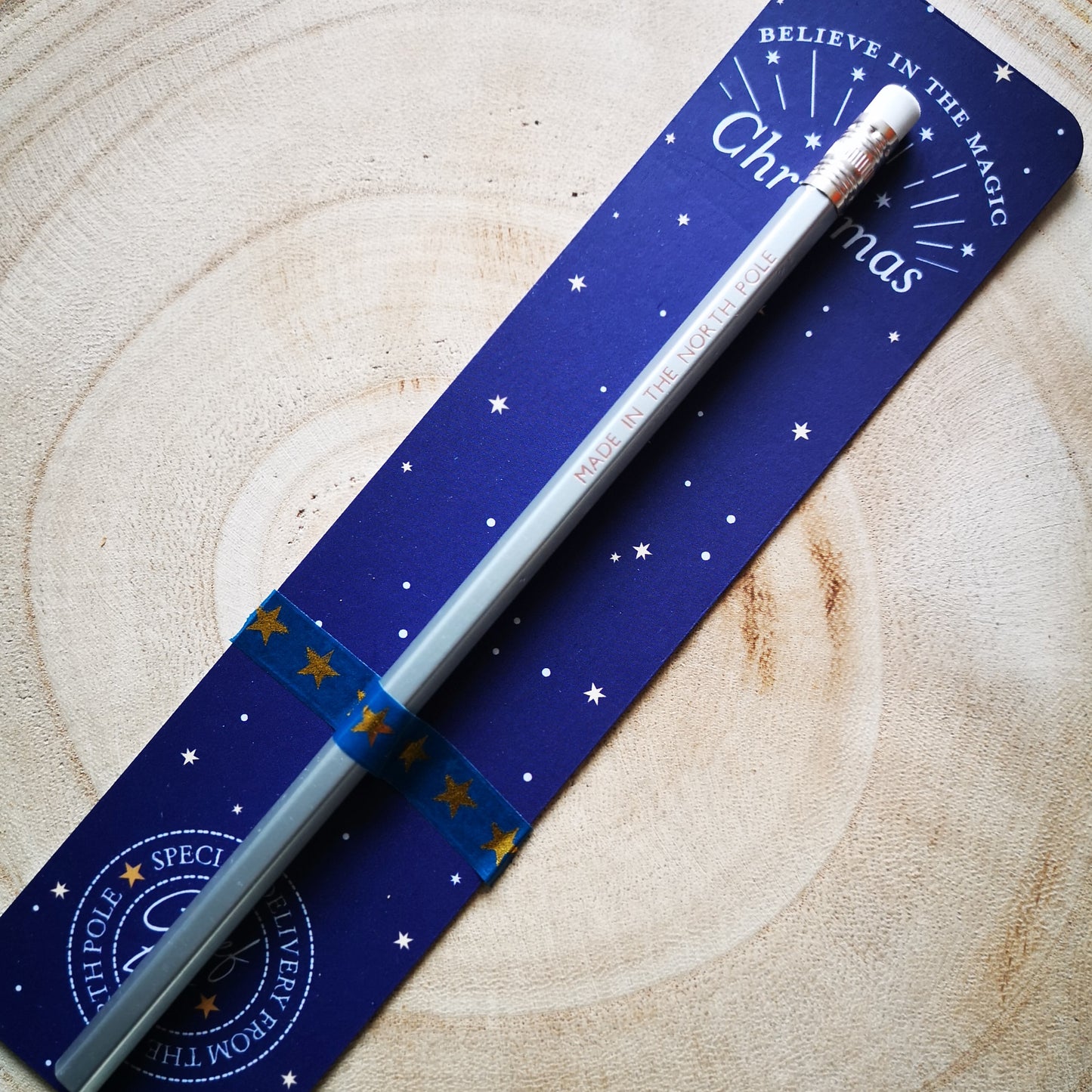 Made in The North Pole Pencil and Bookmark Set