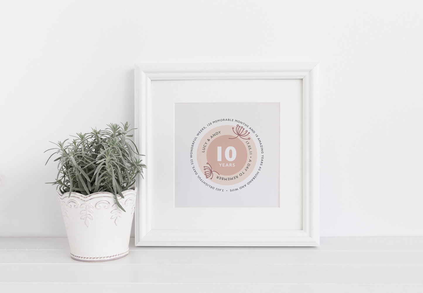 Wedding Anniversary Personalised Print