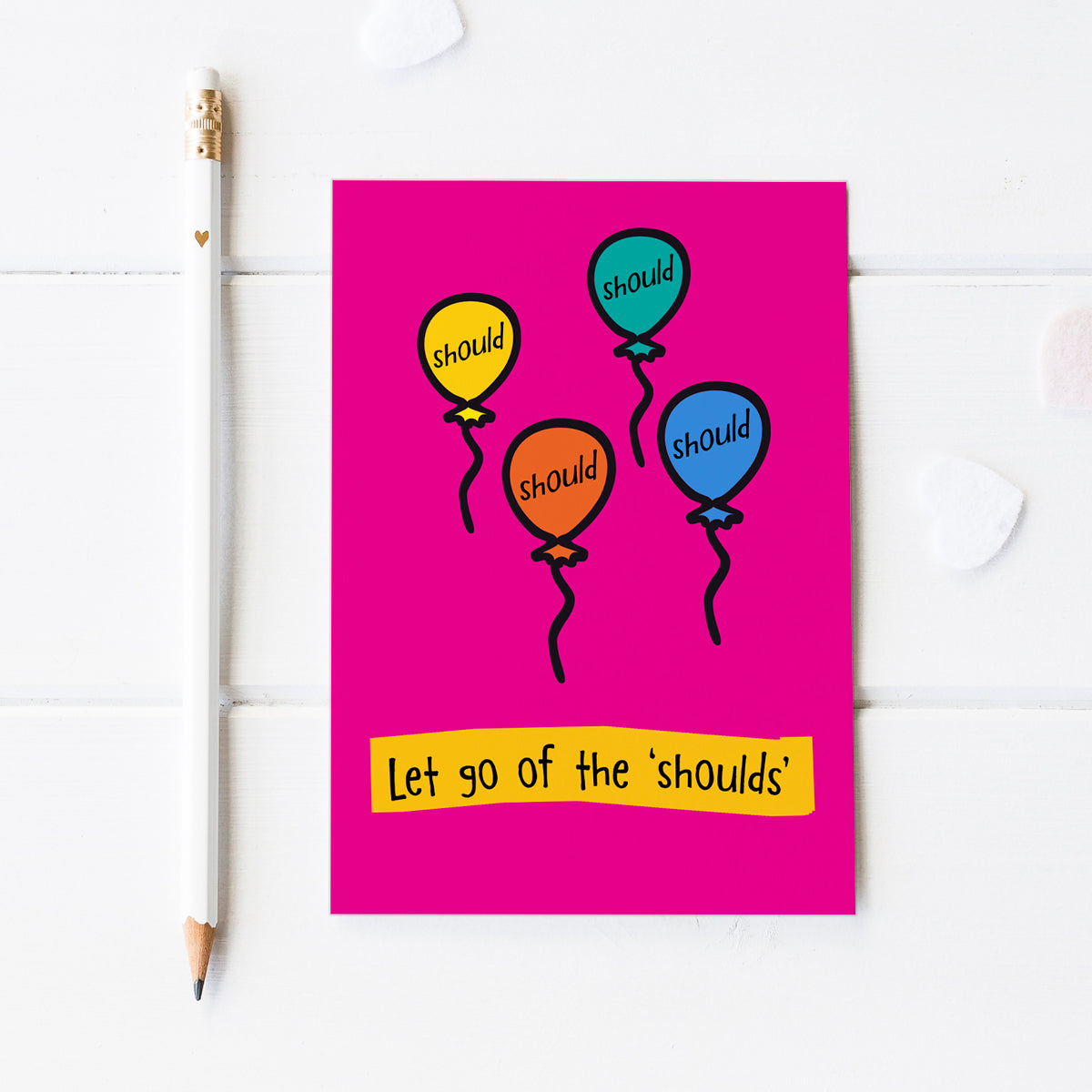 Let go of the Shoulds - Postcard