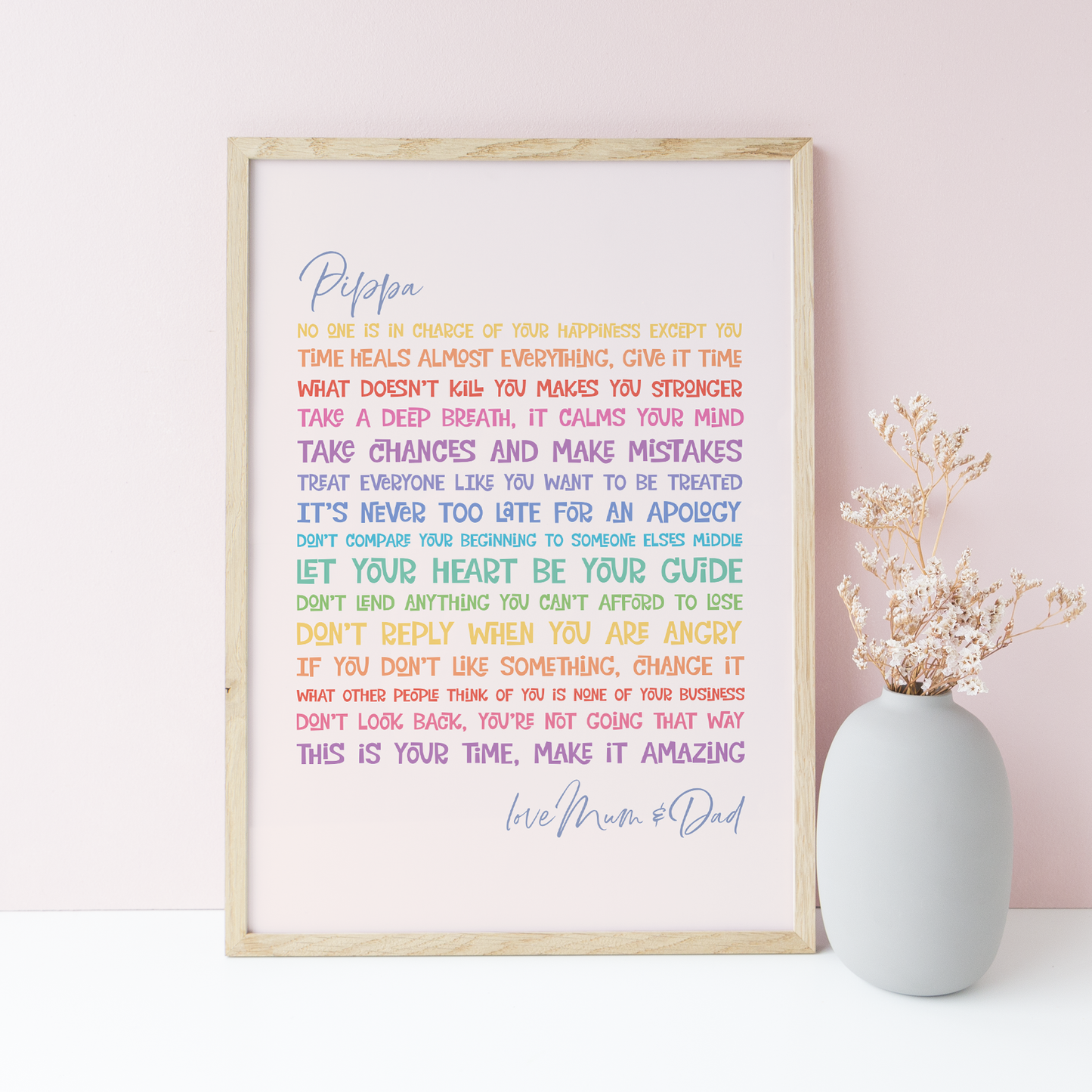 Wise Words Personalised Print