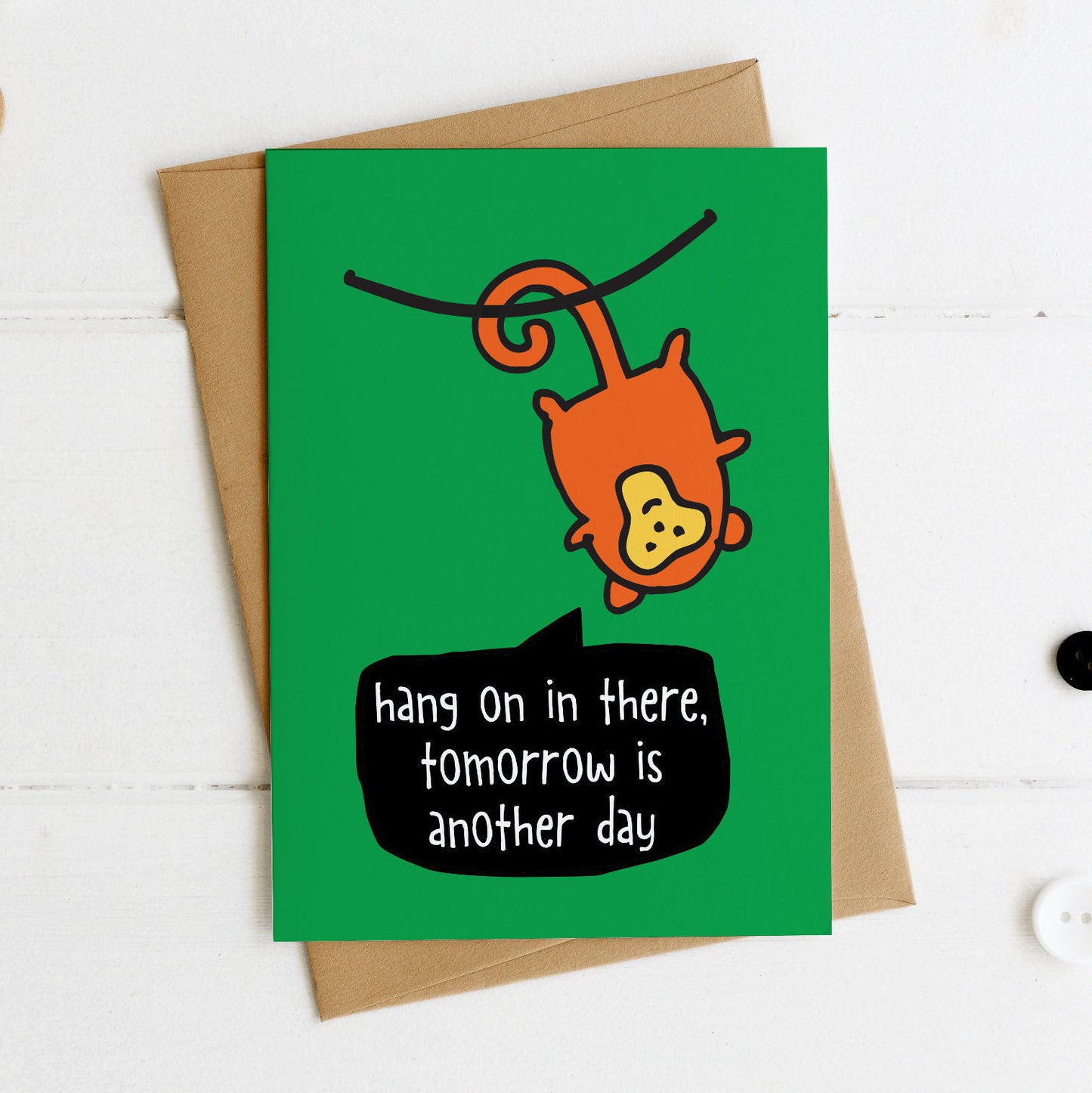 Hang on in There Postcard - the-poppy-lane