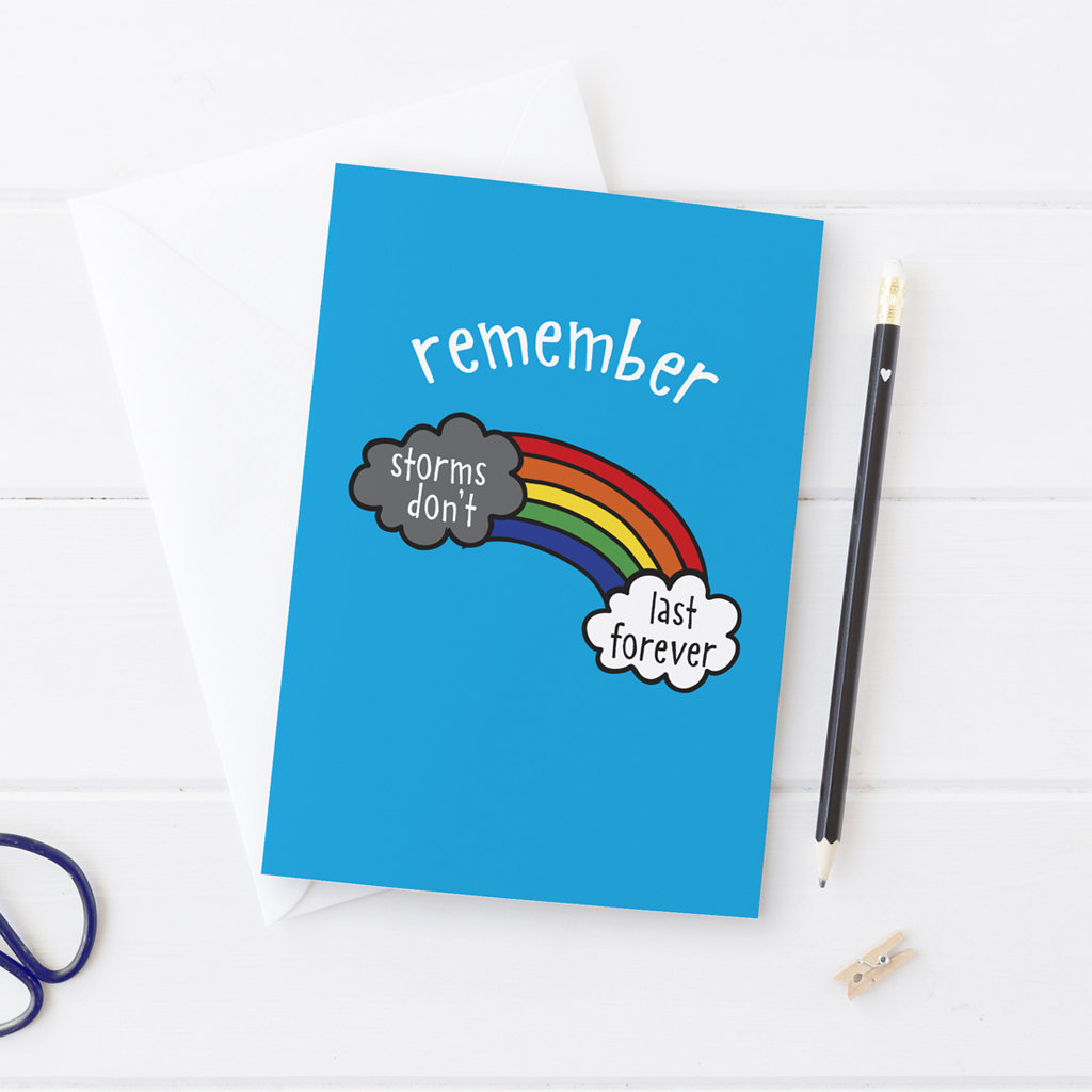Remember storms don't last forever postcard - the-poppy-lane