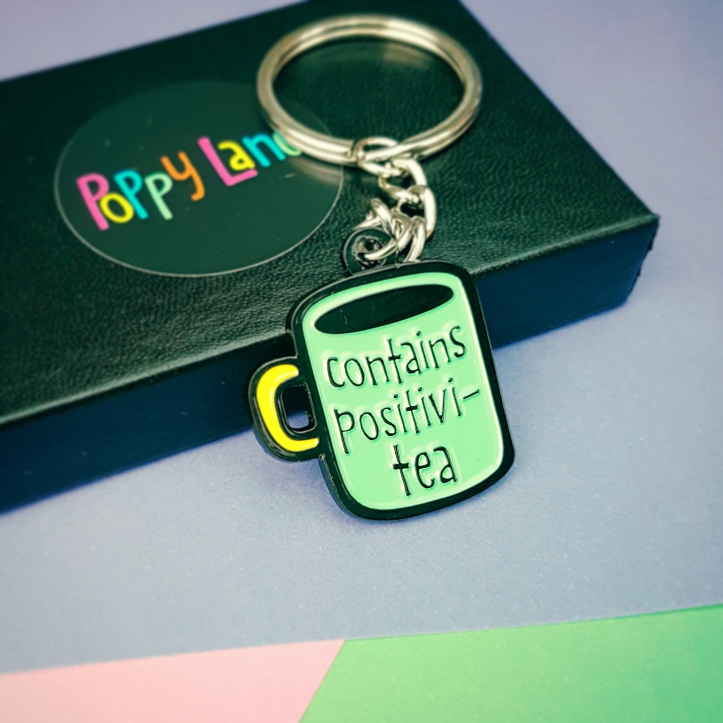 Contains Positivi-tea enamel keyring - the-poppy-lane