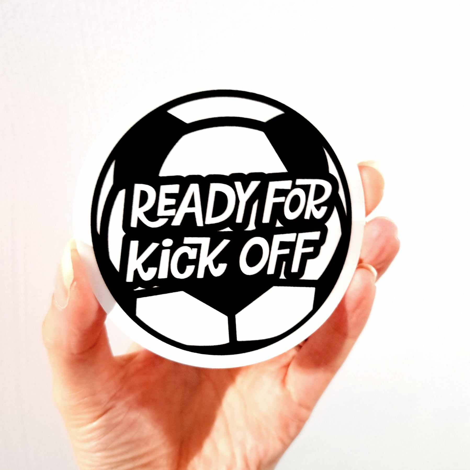 Ready for Kick Off Football Vinyl Sticker – The Poppy Lane