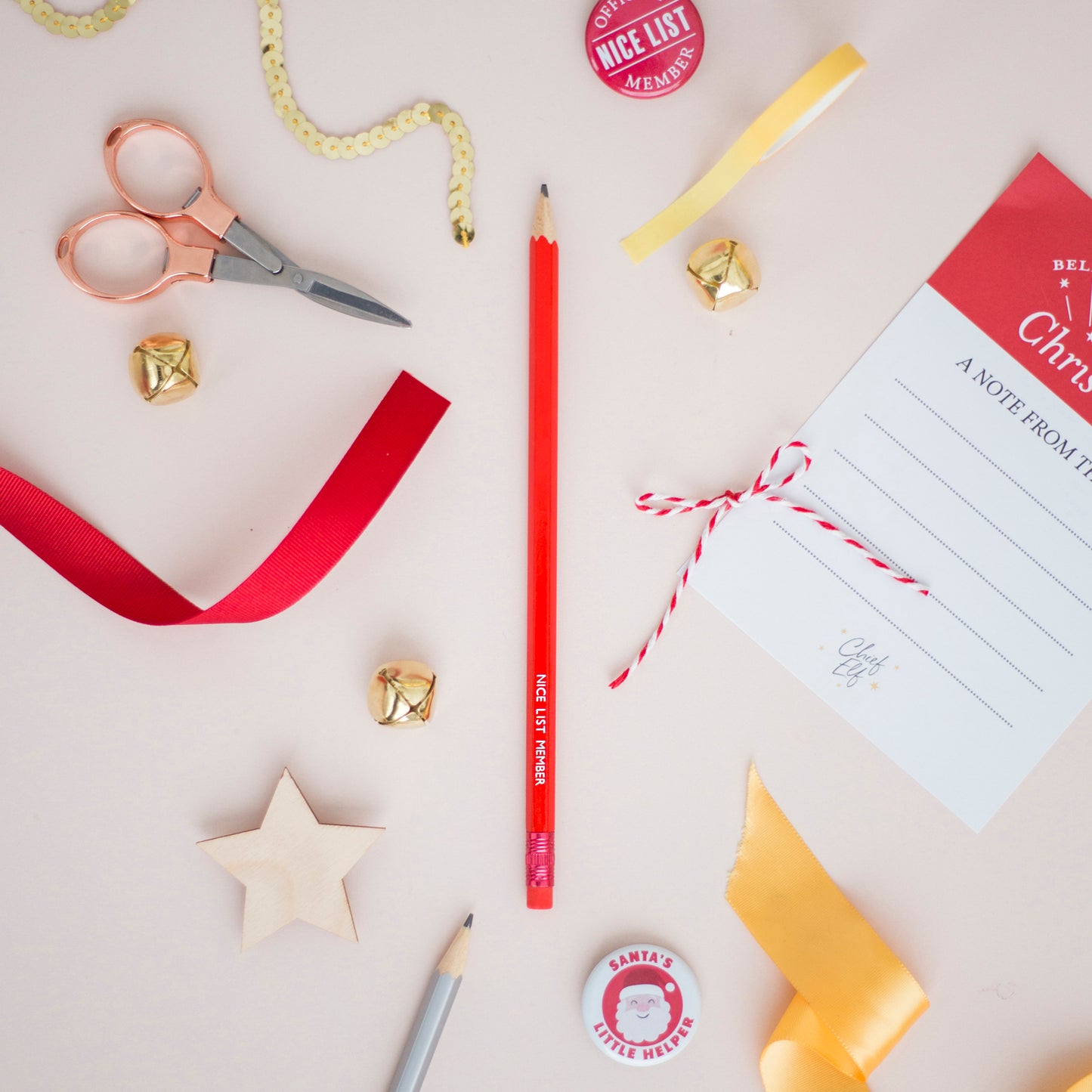 Nice List Member Pencil and Bookmark Set