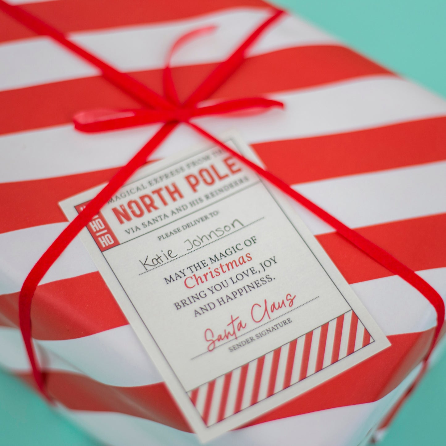 Christmas Sticky Gift Labels From Santa Pack Of Five