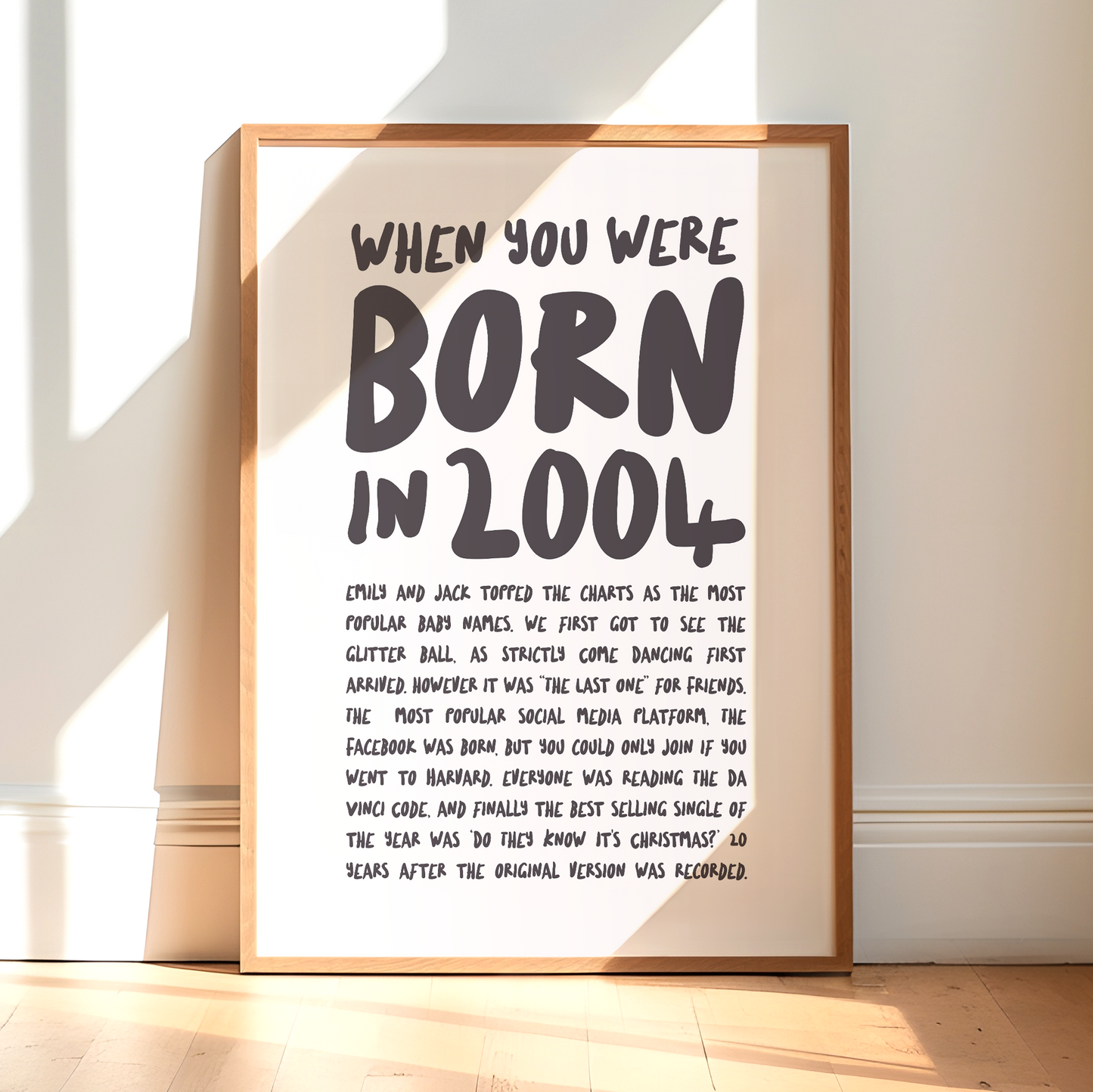 Born in 2004 21st Birthday Poster