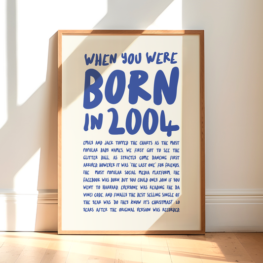 Born in 2004 21st Birthday Poster