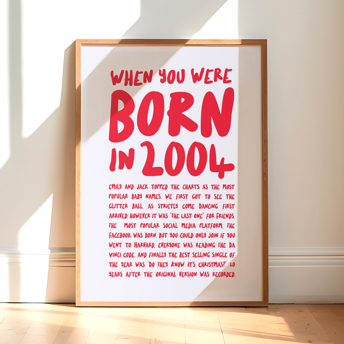 Born in 2004 21st Birthday Poster