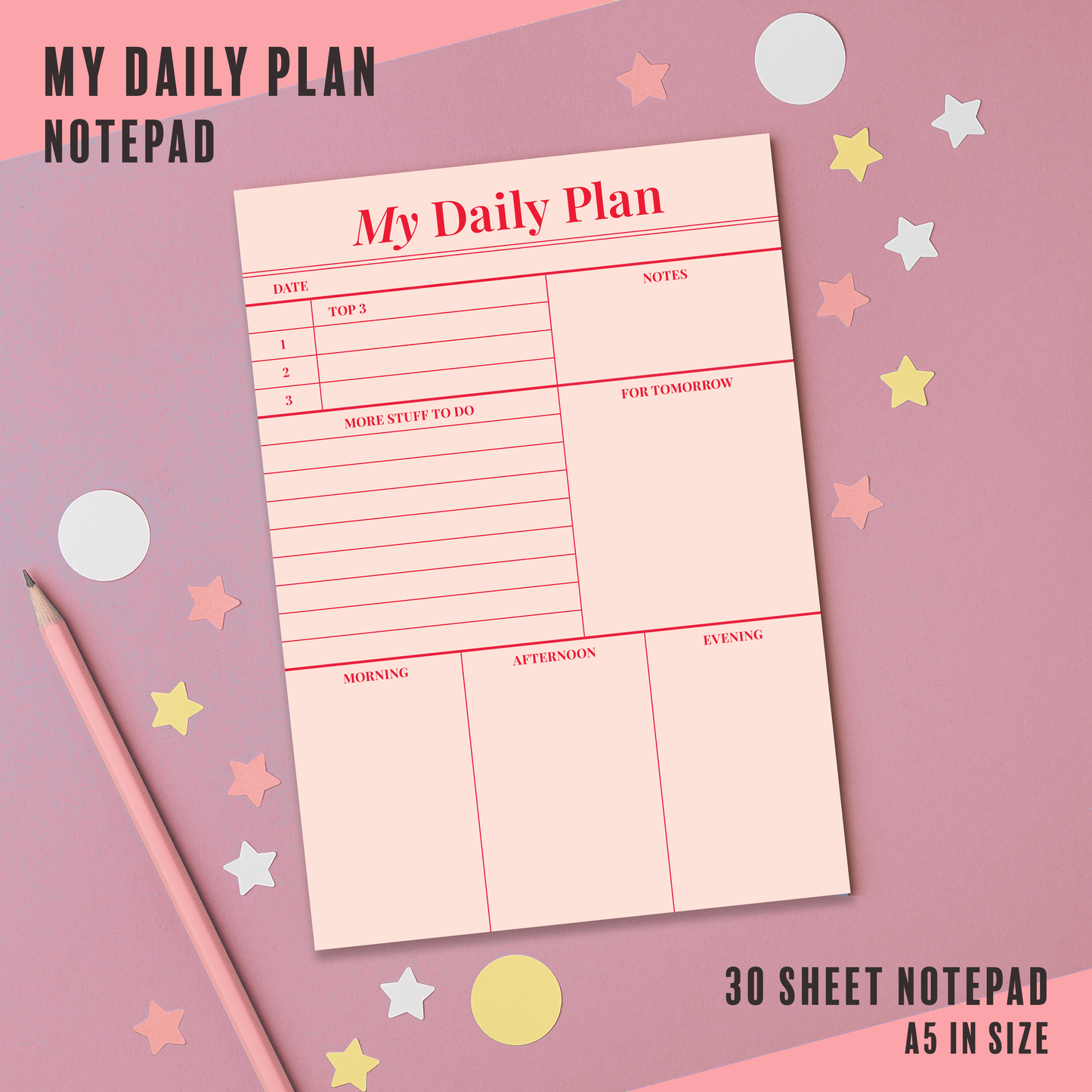 My Daily Plan - Daily Plan Notepad