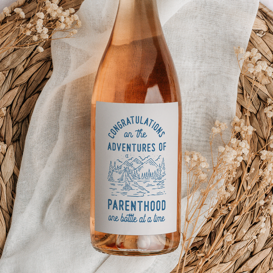 New Parents Congratulations Wine Bottle Label
