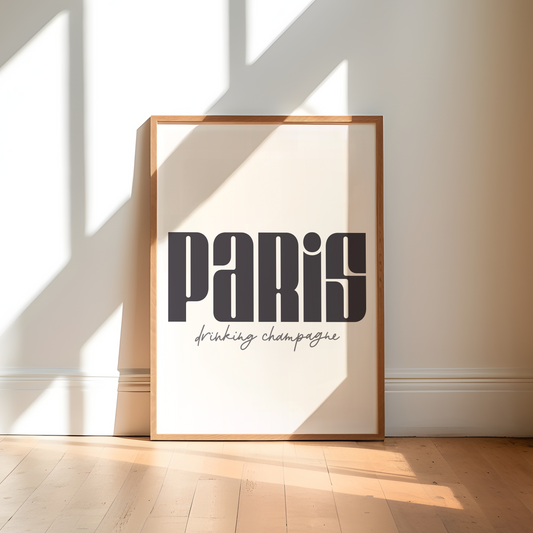 Paris Personalised Print - City Typographic Print