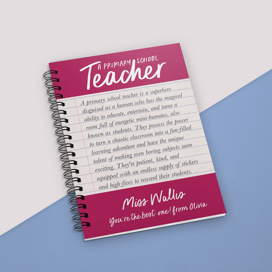 Personalised Primary School Teacher Notebook