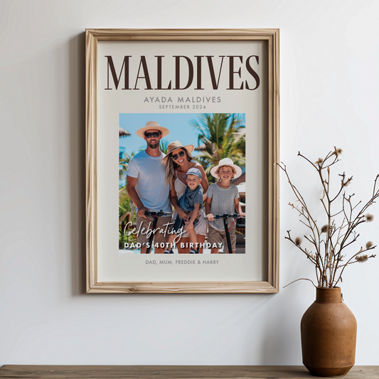 Personalised Travel Magazine Inspired Print