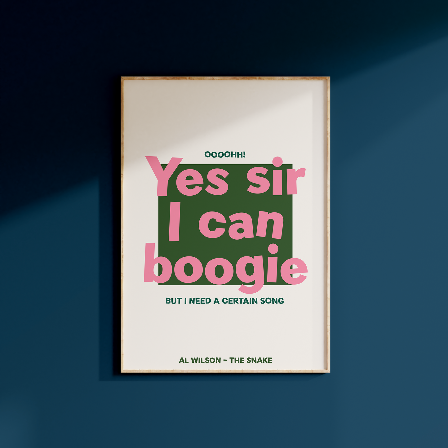 Yes Sir I Can Boogie Personalised Print