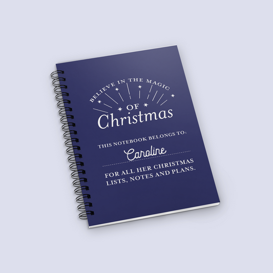 Personalised Christmas Planner Notebook