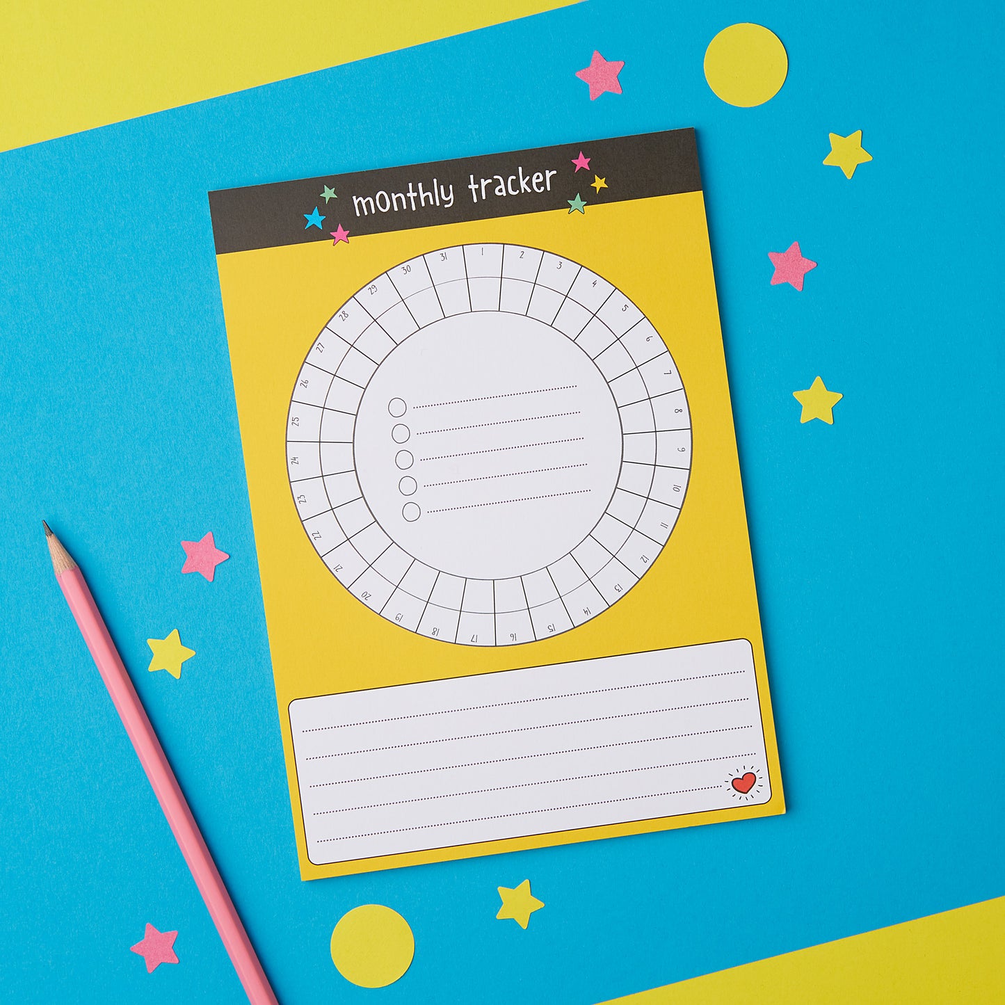 Monthly Tracker A5 notepad