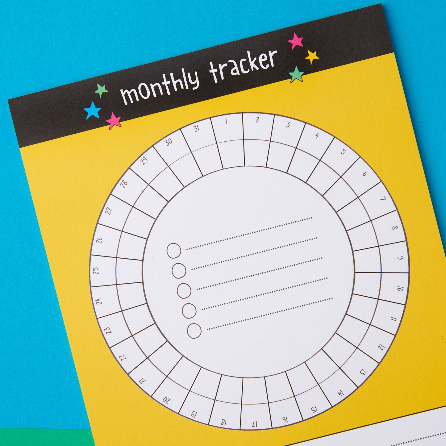 Monthly Tracker A5 notepad