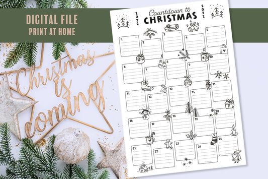 Countdown to Christmas - Digital File Only - Printable
