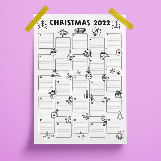 Countdown to Christmas A3 poster