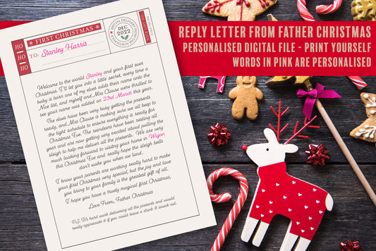 Personalised Reply Letter from Santa - Baby's First Christmas (DIGITAL FILE)